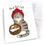 Открытка "Кошка Red Hat Cat"